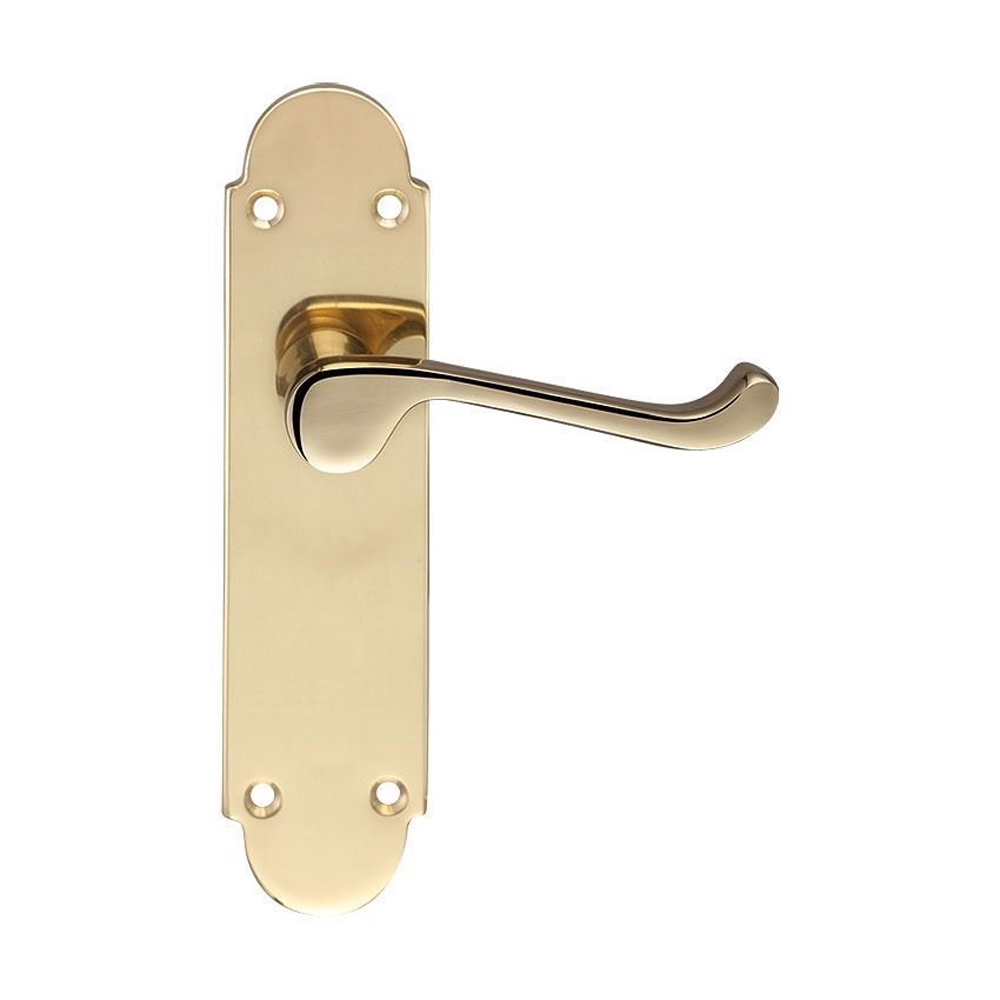 Oxford Lever Latch 170mm x 42mm Polished Brass